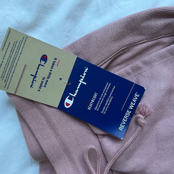 Champion Shorts Pink Dusty Rose Reverse Weave Heavyweight Fleece Sz XS New NWT - Picture 4 of 4